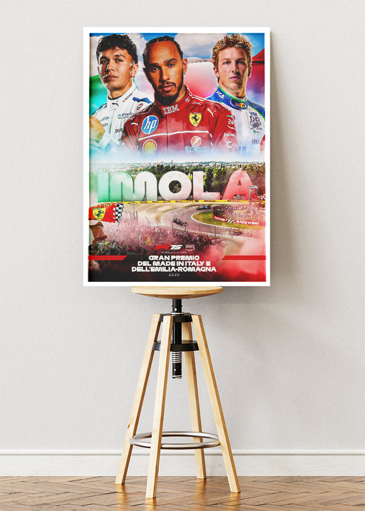 Imola Grand Prix 2025 Formula 1 Italy Race Poster Canvas & Print – AI PRINT LAB