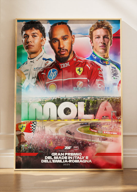 Imola Grand Prix 2025 Formula 1 Italy Race Poster Canvas & Print – AI PRINT LAB