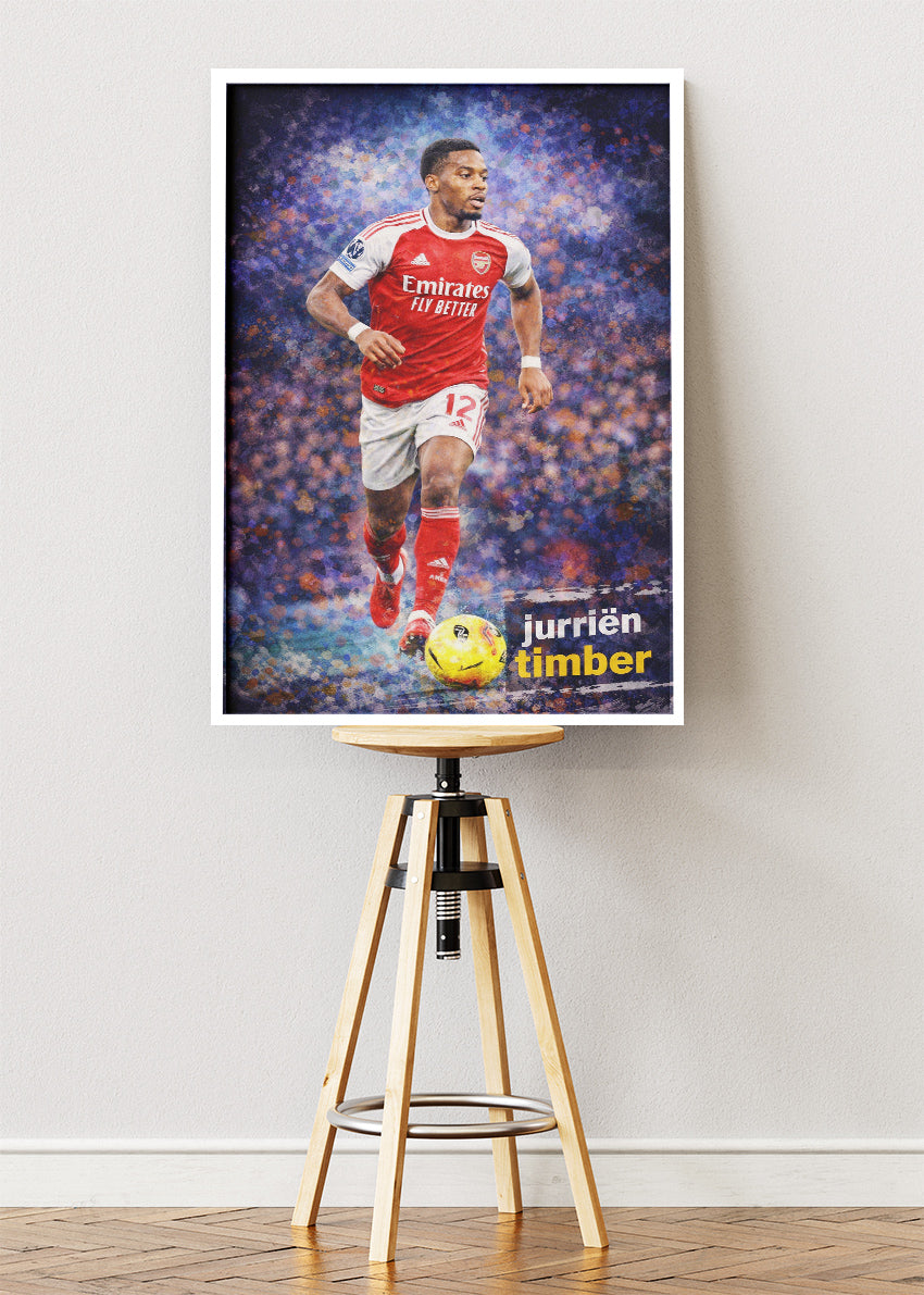 Jurrien Timber Arsenal Football Poster Canvas & Print – AI PRINT LAB