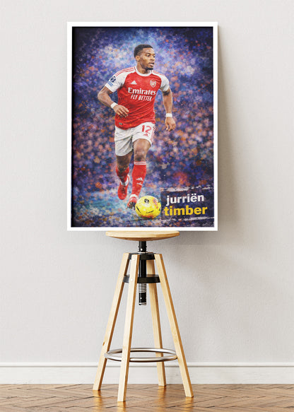 Jurrien Timber Arsenal Football Poster Canvas & Print – AI PRINT LAB