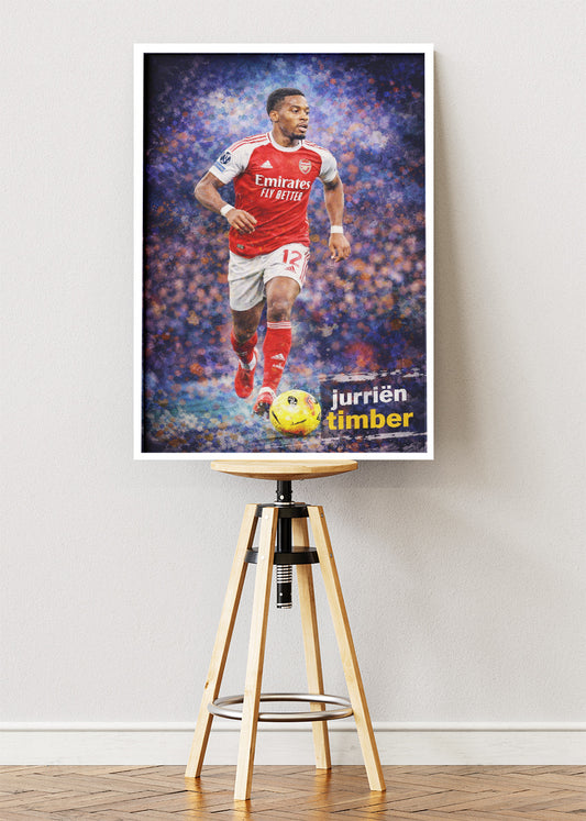 Jurrien Timber Arsenal Football Poster Canvas & Print – AI PRINT LAB