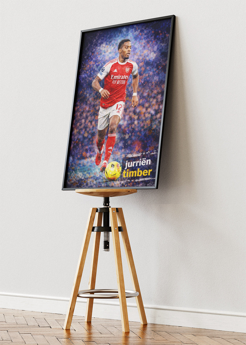 Jurrien Timber Arsenal Football Poster Canvas & Print – AI PRINT LAB