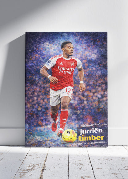 Jurrien Timber Arsenal Football Poster Canvas & Print – AI PRINT LAB