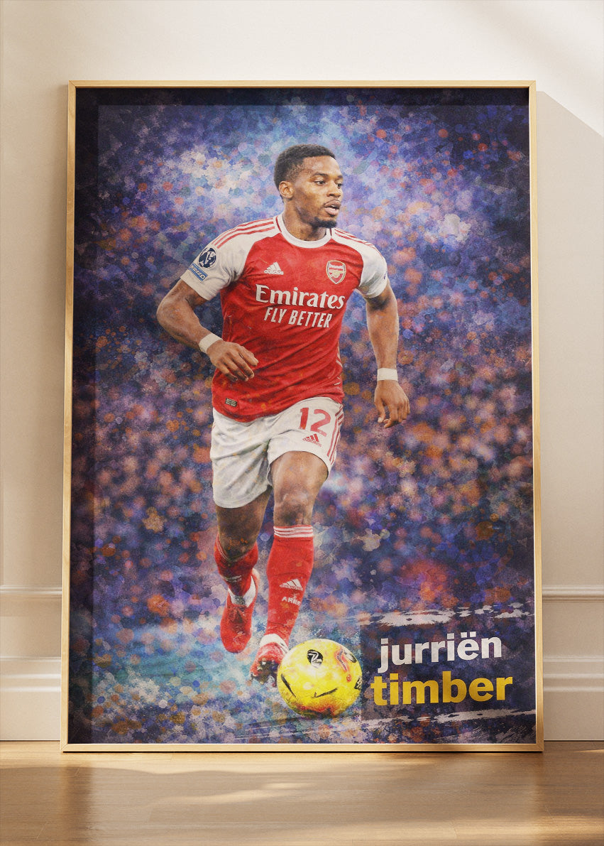 Jurrien Timber Arsenal Football Poster Canvas & Print – AI PRINT LAB