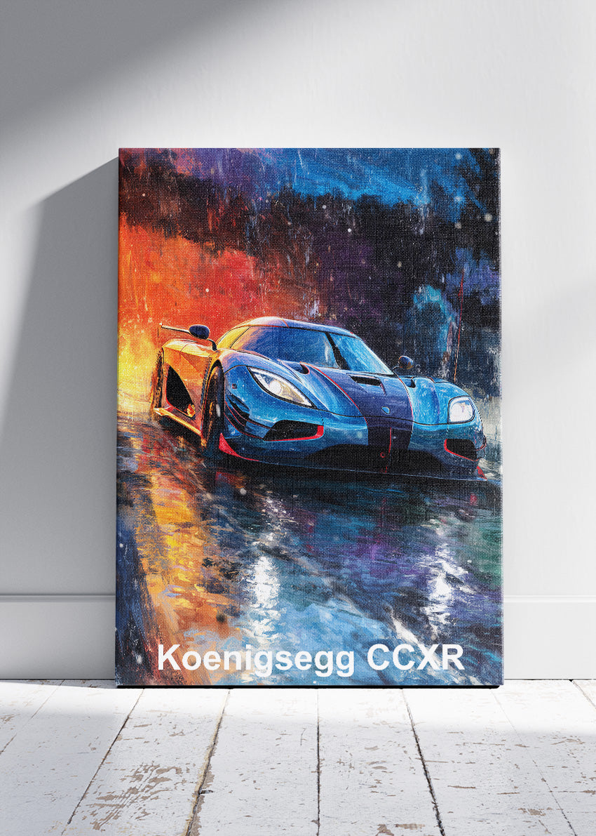 Koenigsegg CCXR Hypercar Art Poster & Canvas Print – Cinematic Exotic Wall Art