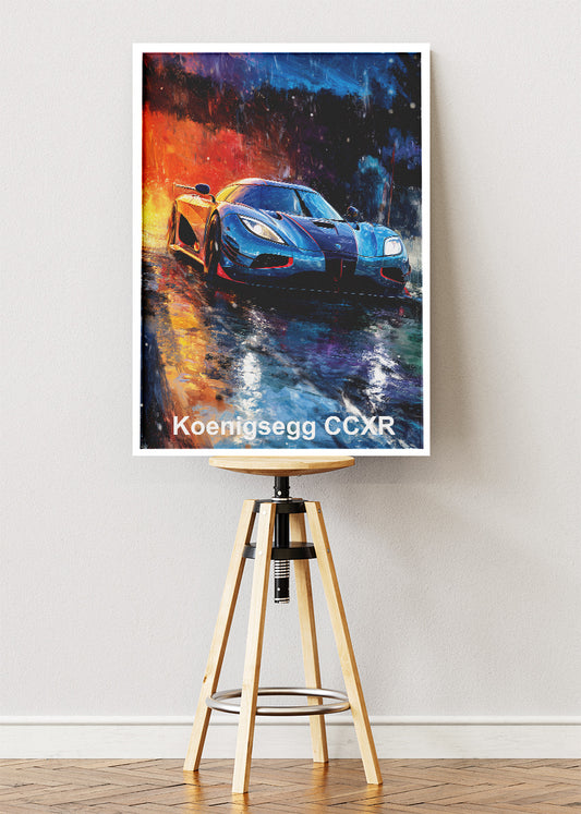 Koenigsegg CCXR Hypercar Art Poster & Canvas Print – Cinematic Exotic Wall Art