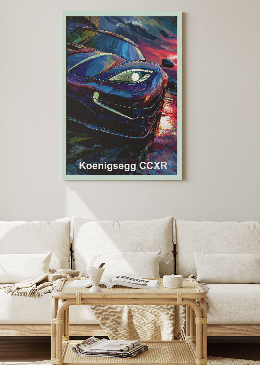 Koenigsegg CCXR Hypercar Art Poster & Canvas Print – Exotic Performance Wall Art