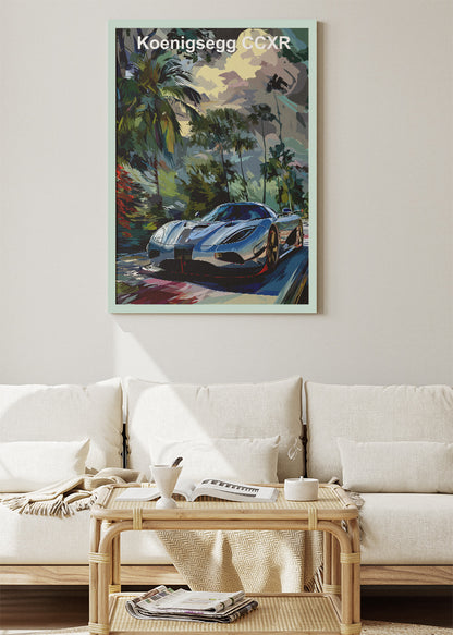 Koenigsegg CCXR Hypercar Art Poster & Canvas Print – Exotic Performance Wall Art
