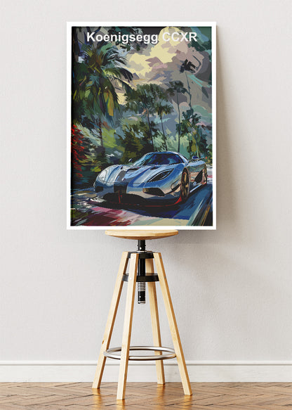 Koenigsegg CCXR Hypercar Art Poster & Canvas Print – Exotic Performance Wall Art
