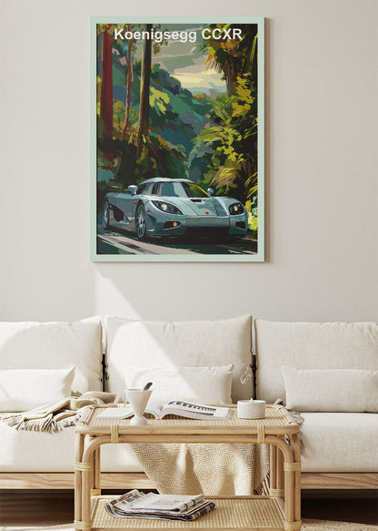 Koenigsegg CCXR Hypercar Art Poster & Canvas Print – Exotic Supercar Wall Art