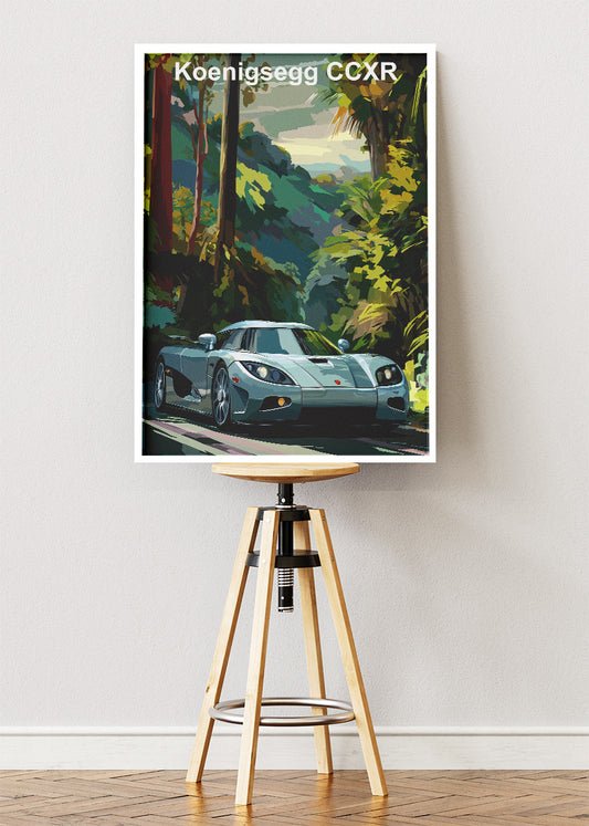 Koenigsegg CCXR Hypercar Art Poster & Canvas Print – Exotic Supercar Wall Art