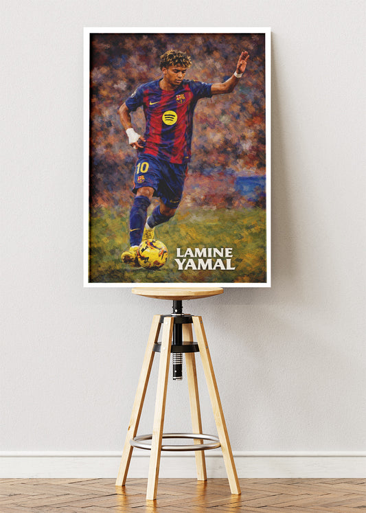 Lamine Yamal Barcelona Football Poster Canvas & Print – AI PRINT LAB