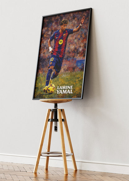 Lamine Yamal Barcelona Football Poster Canvas & Print – AI PRINT LAB
