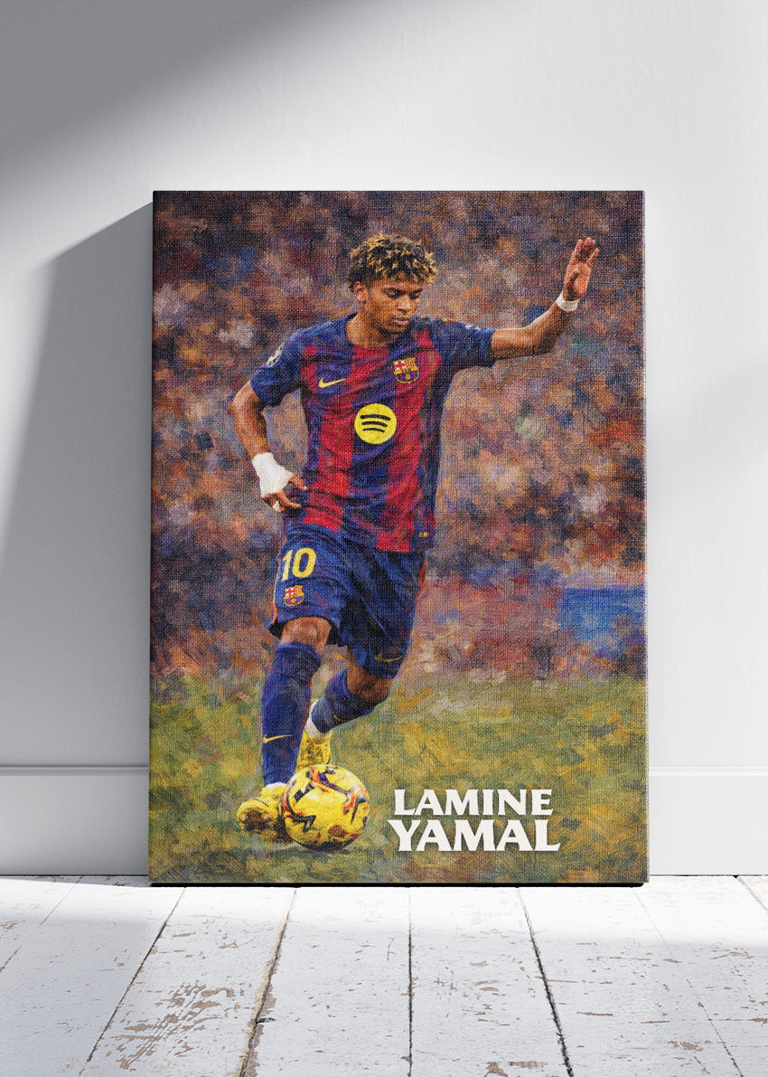 Lamine Yamal Barcelona Football Poster Canvas & Print – AI PRINT LAB