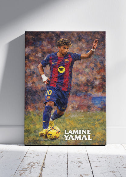 Lamine Yamal Barcelona Football Poster Canvas & Print – AI PRINT LAB