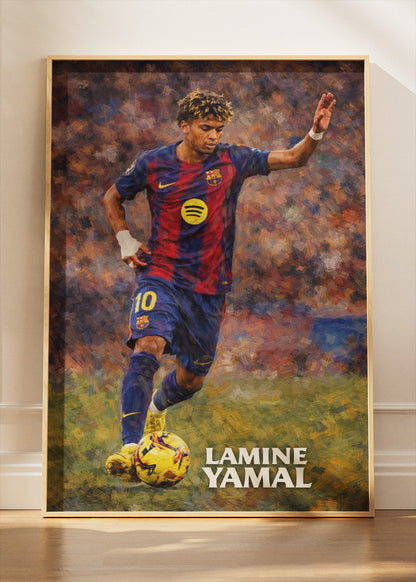 Lamine Yamal Barcelona Football Poster Canvas & Print – AI PRINT LAB