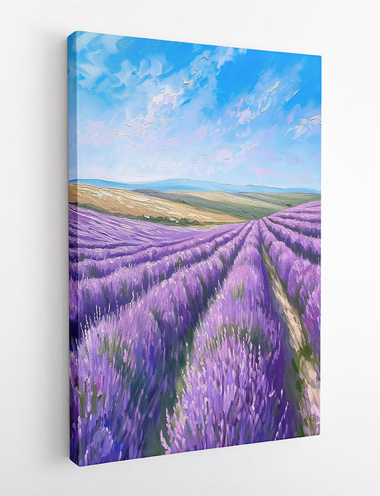 Lavender Fields Horizon – Serene Landscape Canvas & Poster Print – T1126 – AiPrintLab)