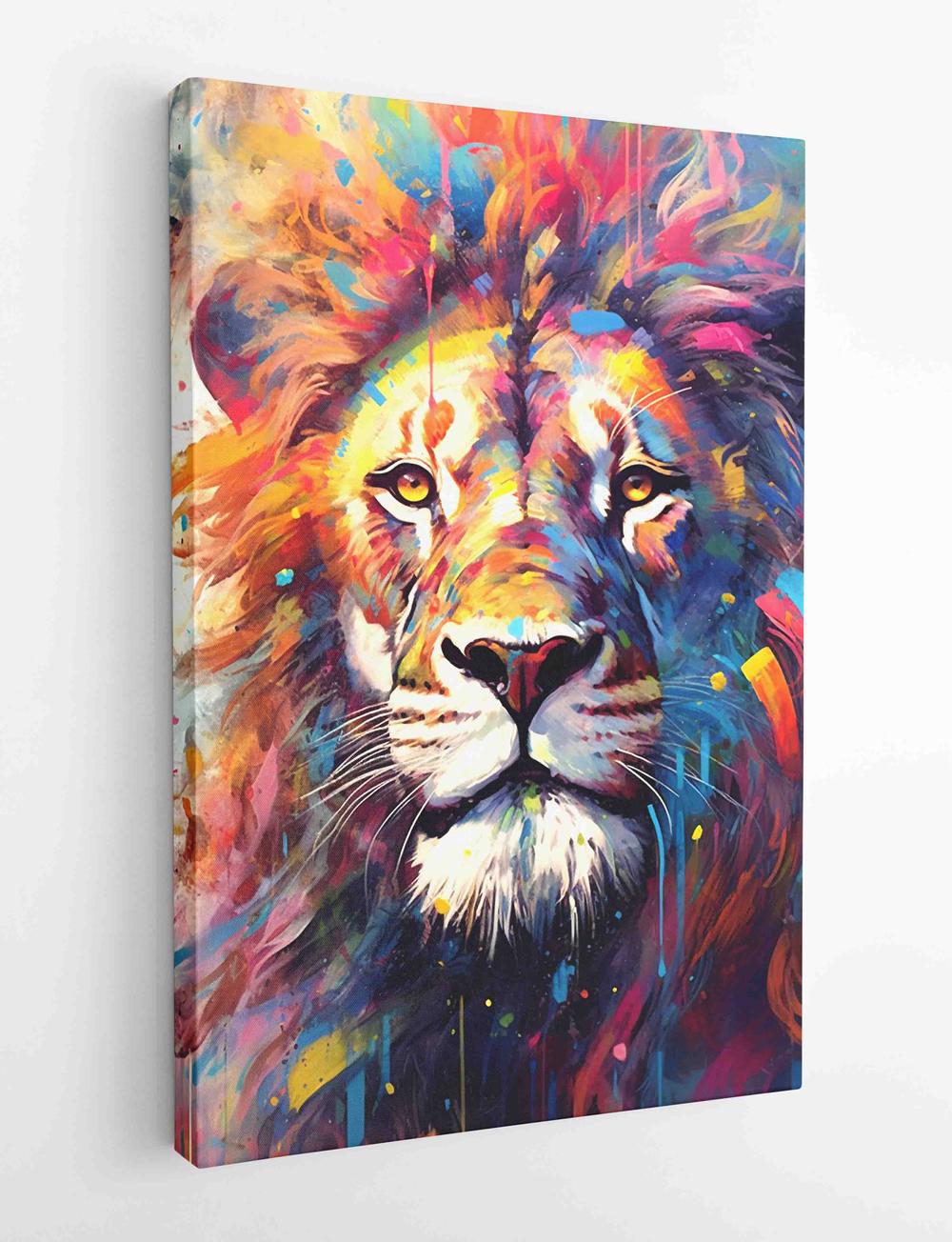 Lion Canvas & Poster Wall Art T449 Wildlife Series