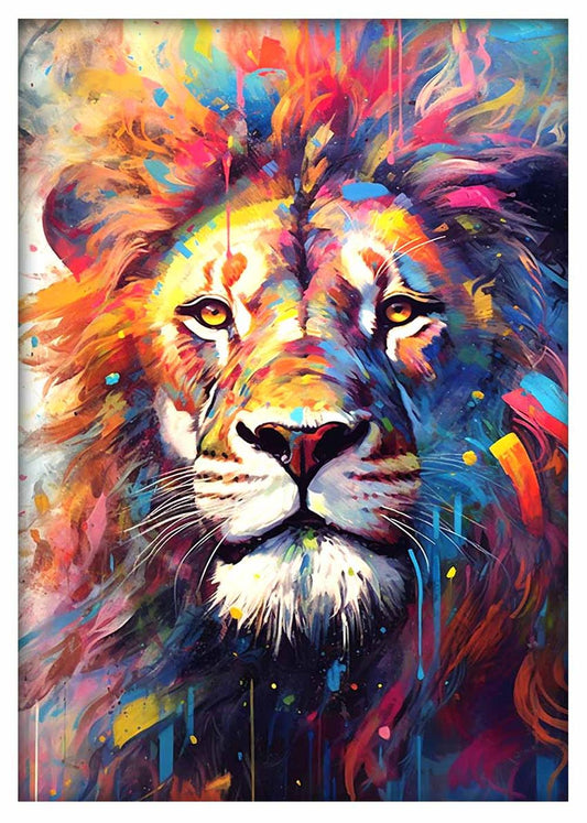 Lion Canvas & Poster Wall Art T449 Wildlife Series