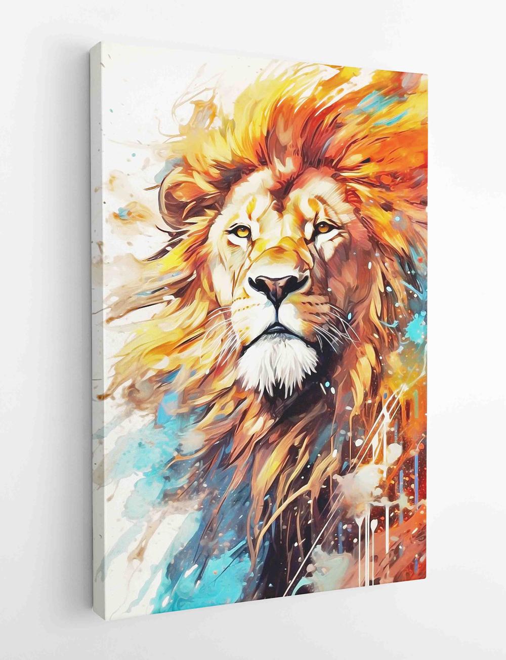 Lion Canvas & Poster Wall Art T461 Wildlife Series