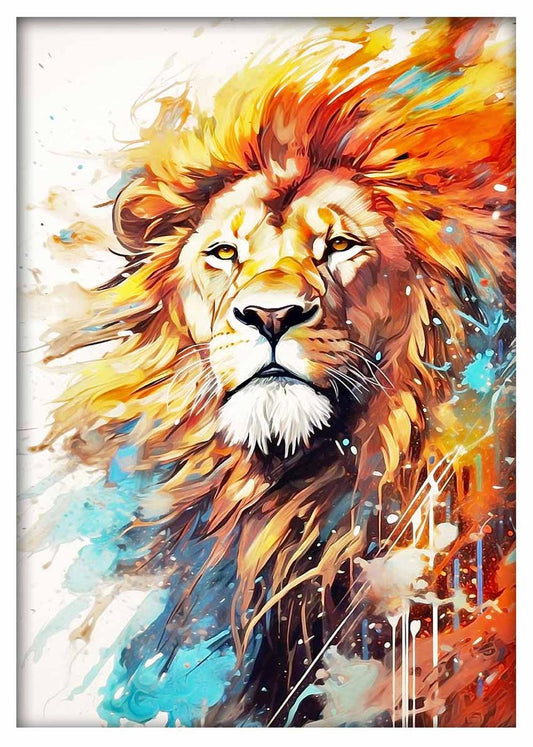 Lion Canvas & Poster Wall Art T461 Wildlife Series