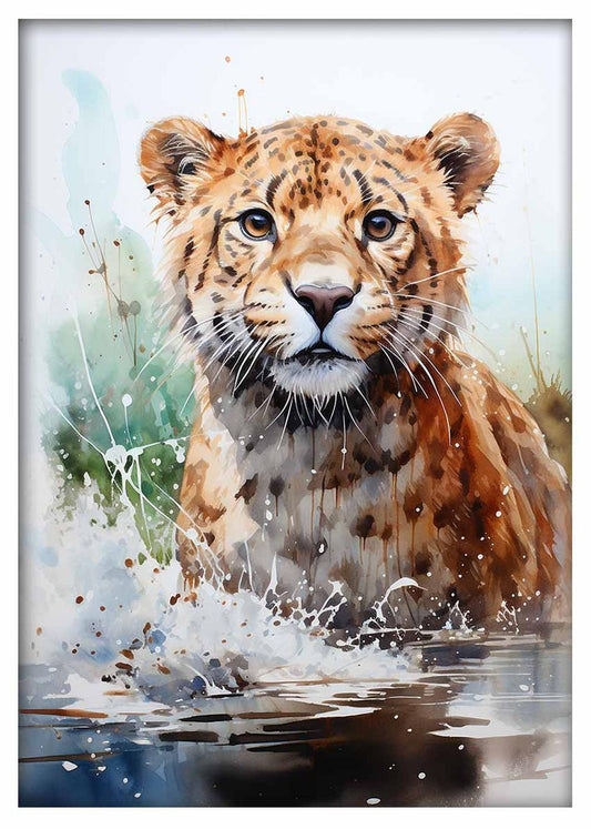 Lion Canvas & Poster Wall Art T475 Wildlife Series