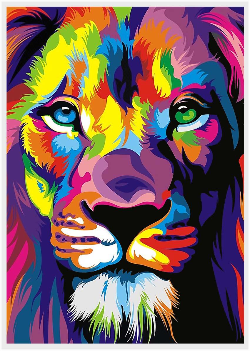 Lion Canvas & Poster Wall Art Wildlife Series
