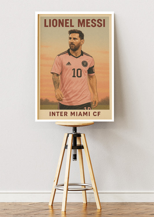 Lionel Messi Inter Miami CF Football Wall Art | Global Football Icon Poster & Canvas
