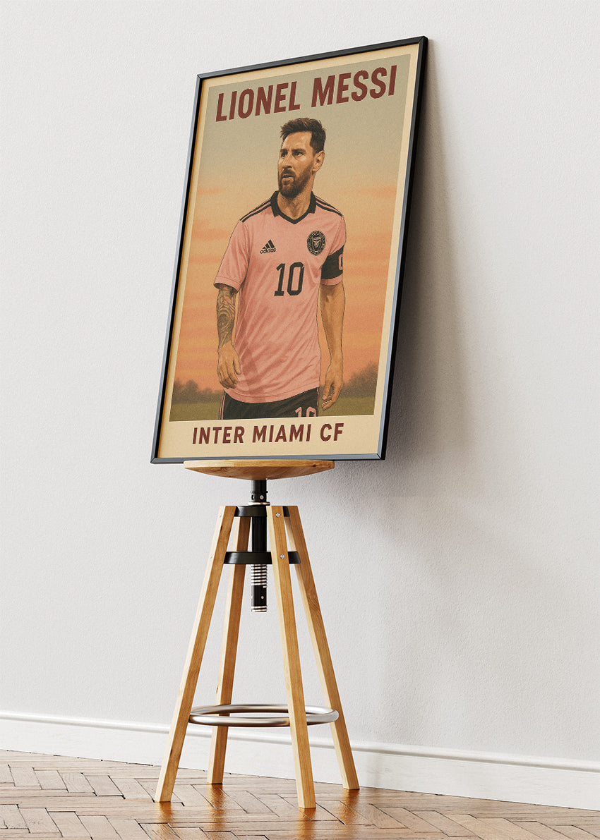 Lionel Messi Inter Miami CF Football Wall Art | Global Football Icon Poster & Canvas