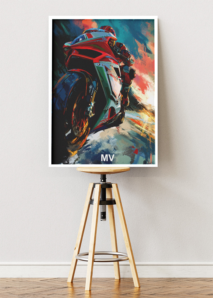 MV Superbike Racing Poster Canvas & Print – AI PRINT LAB