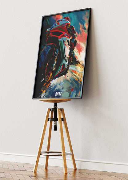 MV Superbike Racing Poster Canvas & Print – AI PRINT LAB