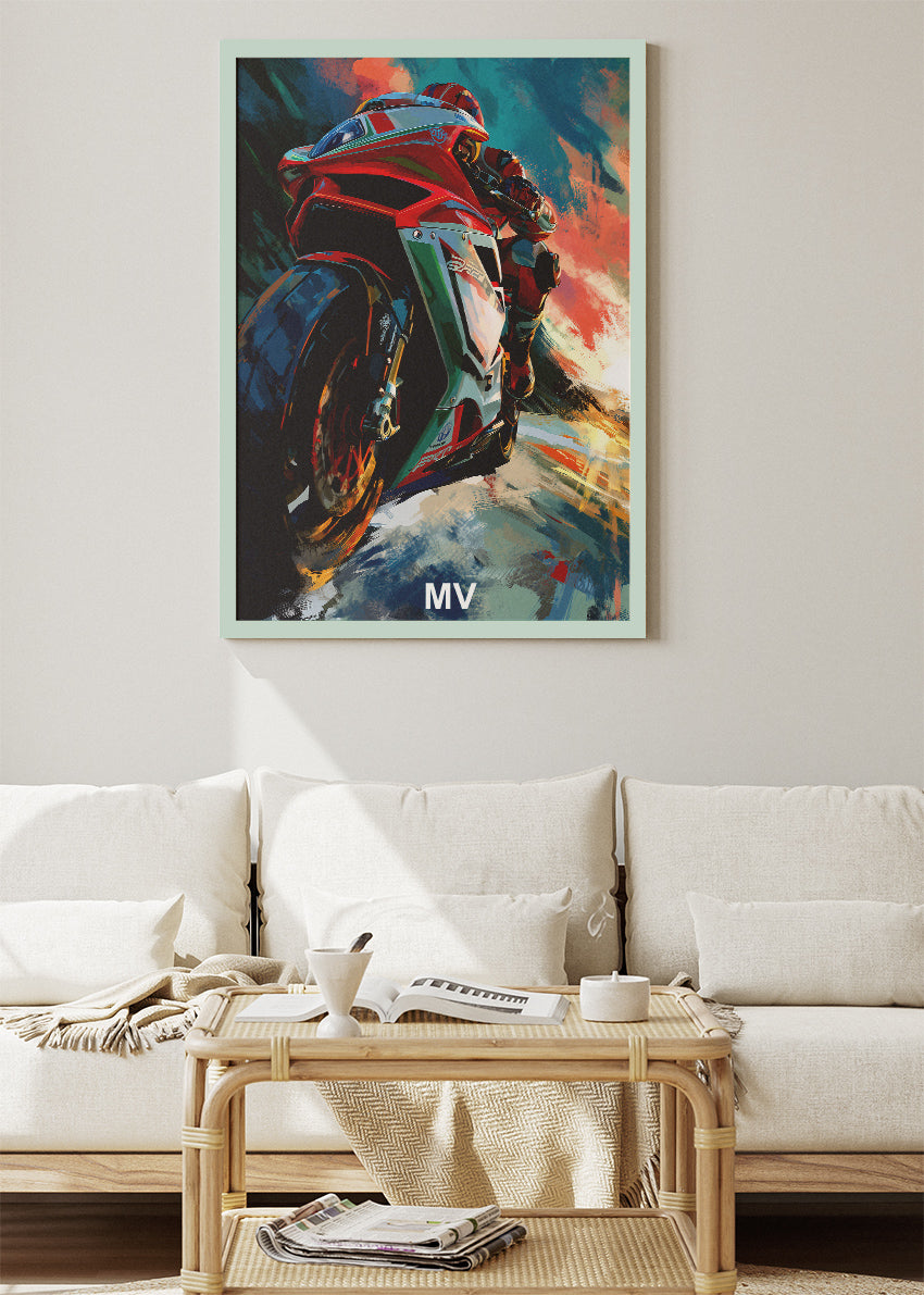 MV Superbike Racing Poster Canvas & Print – AI PRINT LAB