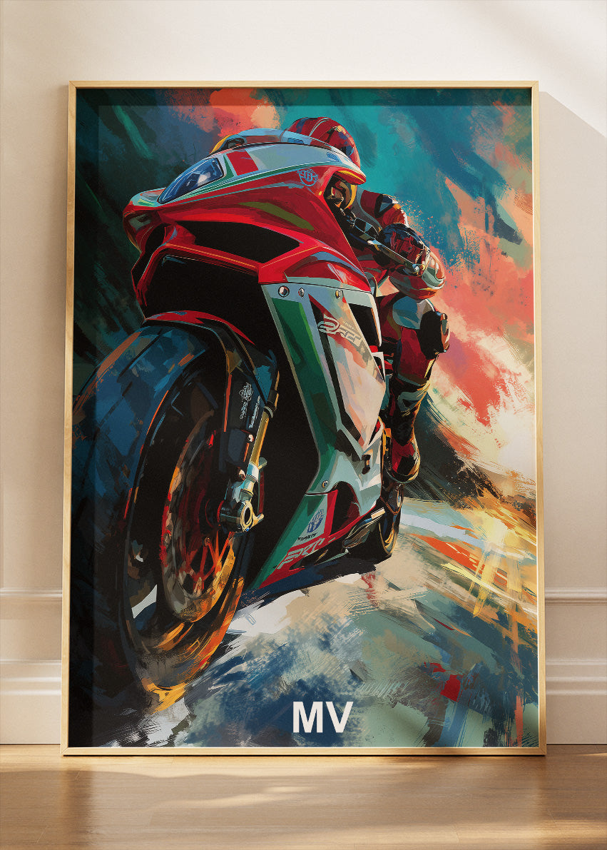 MV Superbike Racing Poster Canvas & Print – AI PRINT LAB