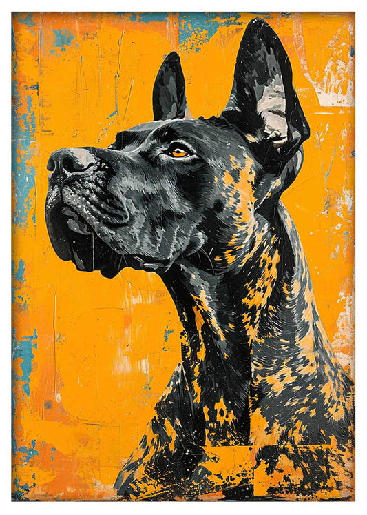 Majestic Great Dane – Bold Modern Dog Portrait Canvas & Poster Art – T979 – AiPrintLab