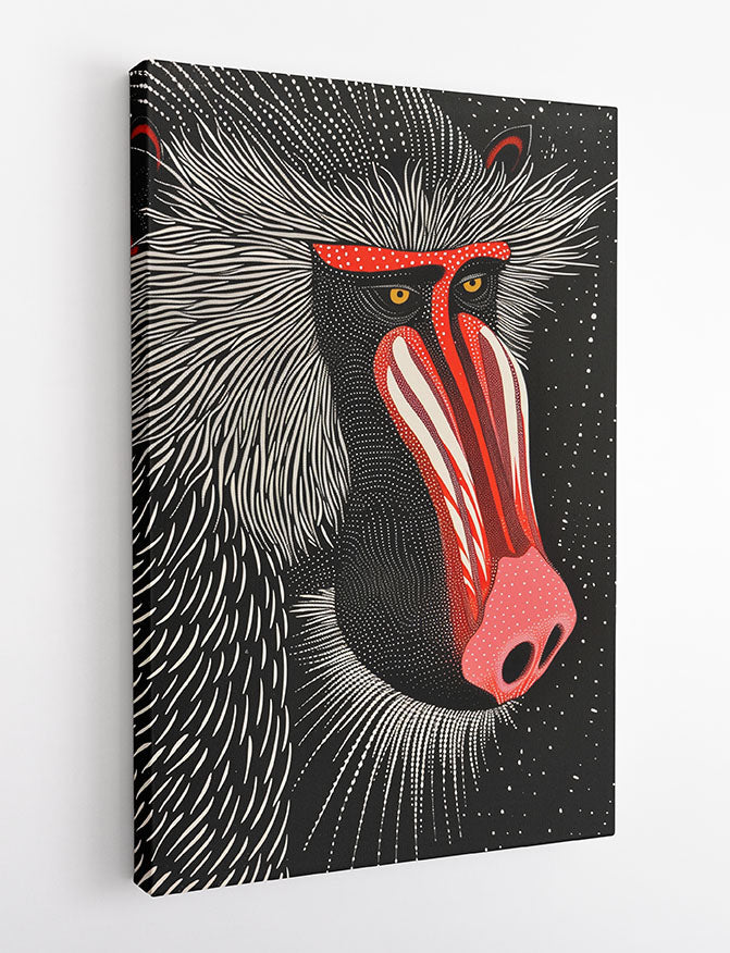 Mandrill Majesty – Bold African Wildlife Canvas & Poster Art – T1253 – AiPrintLab
