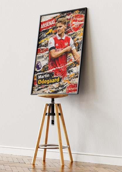 Martin Ødegaard Arsenal Street Art Poster Canvas & Print – AI PRINT LAB