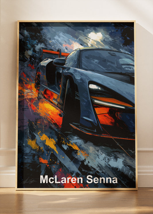 McLaren Senna Hypercar Canvas Print & Poster – High Performance Automotive Wall Art – AI PRINT LAB