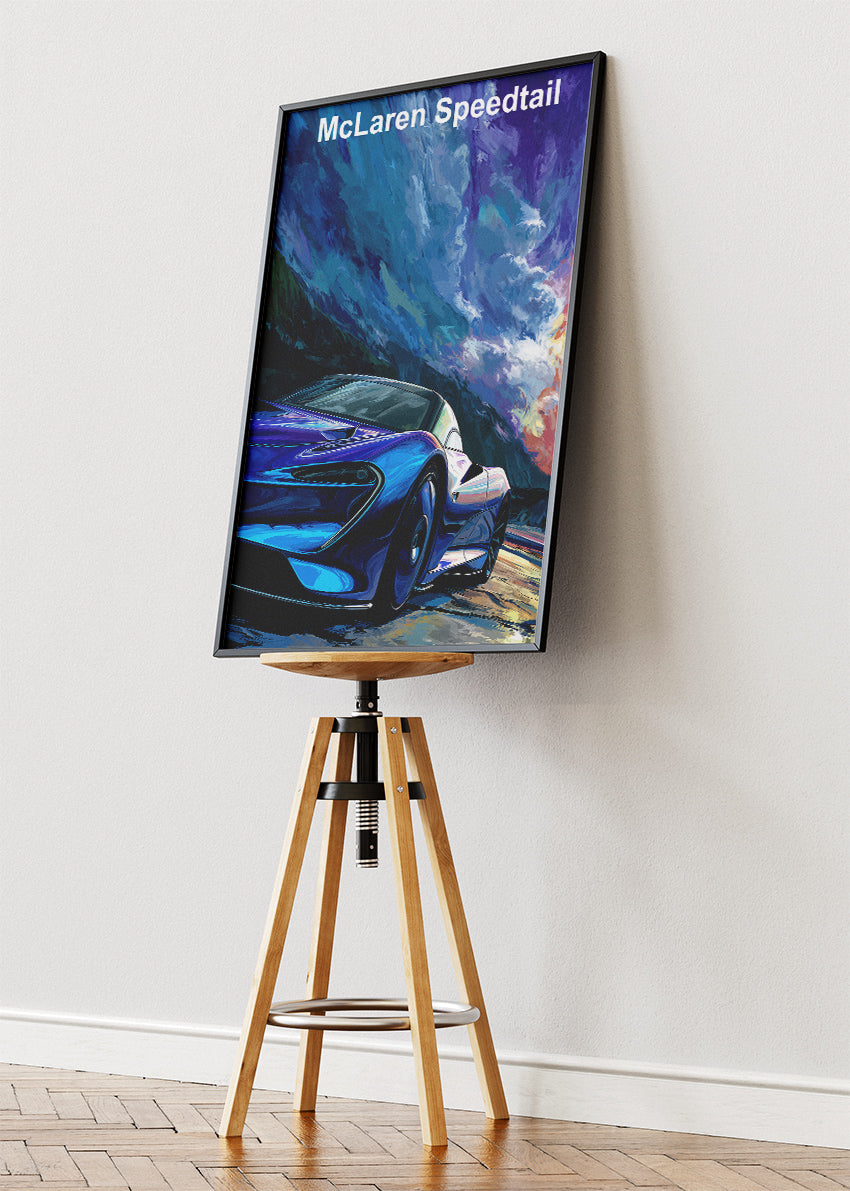 McLaren Speedtail Hypercar Canvas Print & Poster – Futuristic Supercar Wall Art – AI PRINT LAB