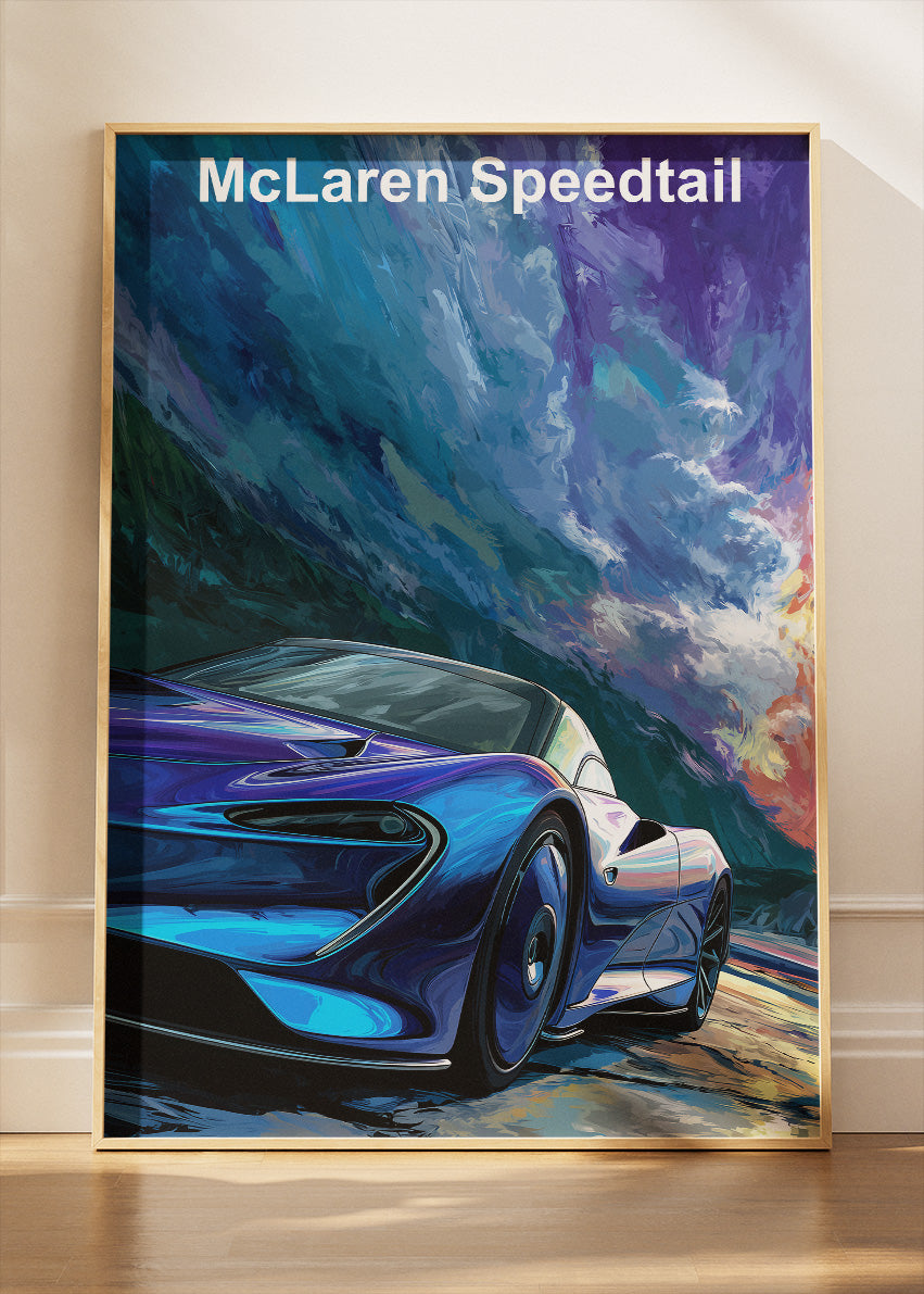 McLaren Speedtail Hypercar Canvas Print & Poster – Futuristic Supercar Wall Art – AI PRINT LAB