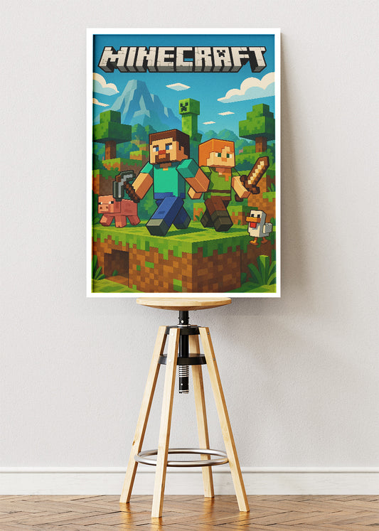 Minecraft Gaming Wall Art Poster & Canvas