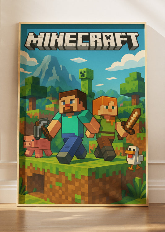 Minecraft Gaming Wall Art Poster & Canvas