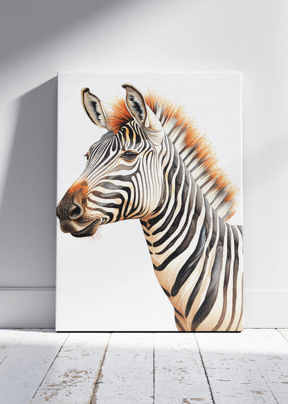 Minimalist Zebra Canvas Print & Poster – Elegant Wildlife Wall Art