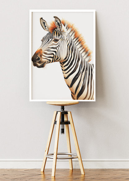 Minimalist Zebra Canvas Print & Poster – Elegant Wildlife Wall Art