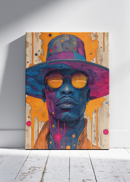 Modern Afro Pop Art Portrait Canvas & Poster Print – AI PRINT LAB