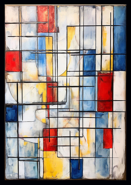 Modern Geometric Abstract Canvas Art & Poster – T661 – AiPrintLab