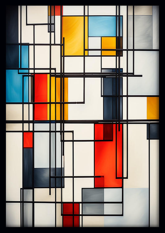 Modern Geometric Abstract Canvas & Poster Print – T539 – AiPrintLab