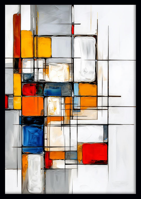 Modern Geometric Abstract Canvas Print & Poster – T579 – AiPrintLab