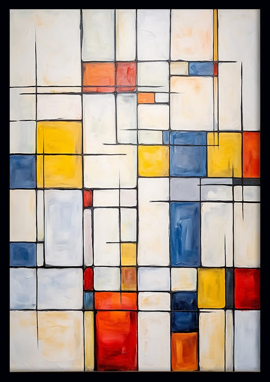 Modern Geometric Abstract Canvas Wall Art – T500 – AiPrintLab