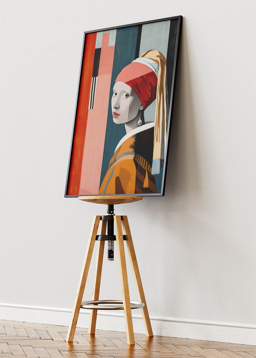 Modern Pearl Portrait Canvas & Poster Print – AI PRINT LAB