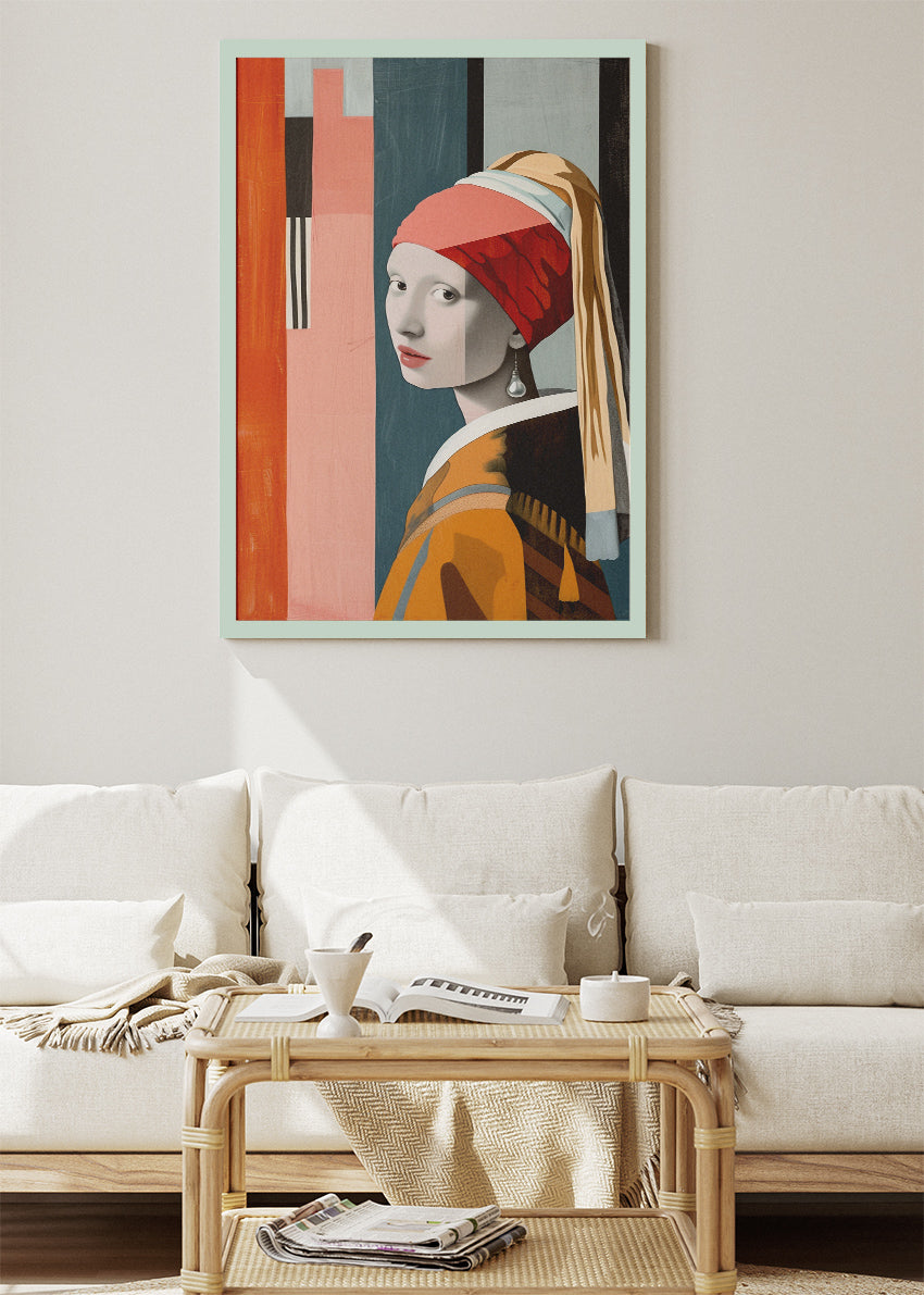 Modern Pearl Portrait Canvas & Poster Print – AI PRINT LAB